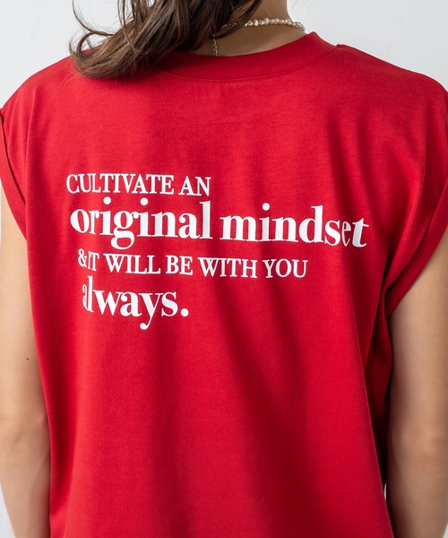 RASVOA（ラスボア）の「ノースリクロップドＴ（Tシャツ/カットソー・レディース・ブラック/レッド/オフホワイト・FREE）」の19枚目の写真