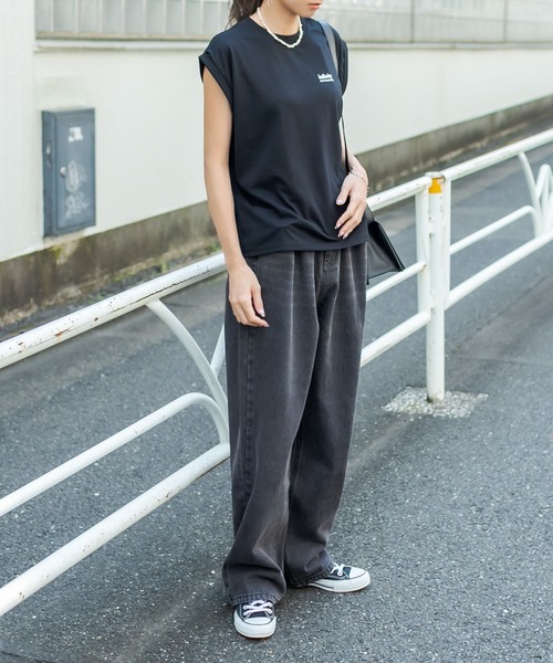 RASVOA（ラスボア）の「ノースリクロップドＴ（Tシャツ/カットソー・レディース・ブラック/レッド/オフホワイト・FREE）」の12枚目の写真