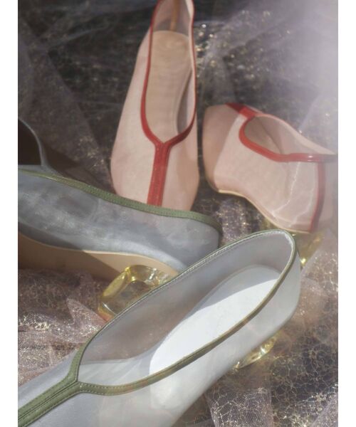 merry jenny（メリージェニー）の「エアリーパイピングパンプス（パンプス・レディース・ライトブルー/ブラウン/アイボリー・MEDIUM/LARGE）」の10枚目の写真