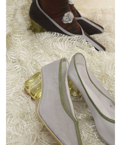 merry jenny（メリージェニー）の「エアリーパイピングパンプス（パンプス・レディース・ライトブルー/ブラウン/アイボリー・MEDIUM/LARGE）」の14枚目の写真