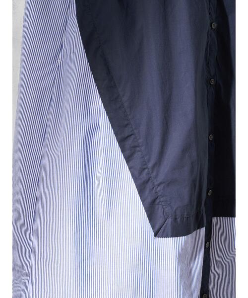 Editt by YECCA VECCA（エディットバイイェッカヴェッカ）の「・ストライプ切替デザインワンピース＊（ワンピース・レディース・ネイビー/カーキ・FREE）」の10枚目の写真