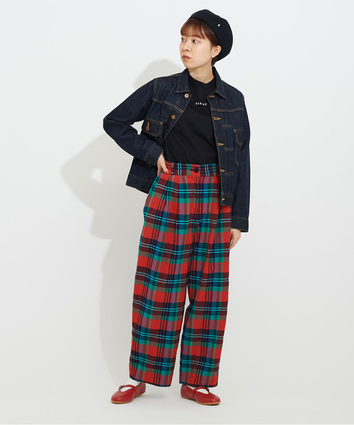 CHILD WOMAN（チャイルドウーマン）の「Cu/Coマドラスチェック パンツ（その他パンツ・レディース・レッド・38/36）」の15枚目の写真