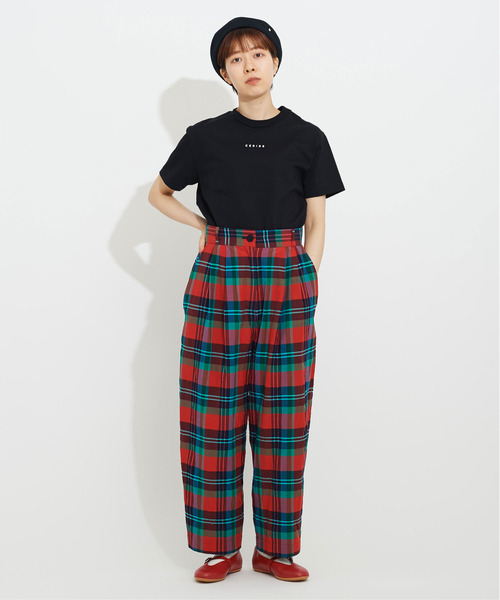 CHILD WOMAN（チャイルドウーマン）の「Cu/Coマドラスチェック パンツ（その他パンツ・レディース・レッド・38/36）」の12枚目の写真