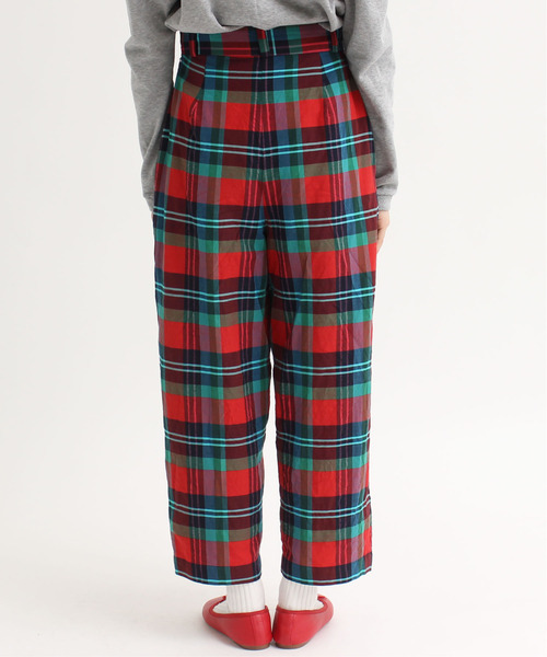 CHILD WOMAN（チャイルドウーマン）の「Cu/Coマドラスチェック パンツ（その他パンツ・レディース・レッド・38/36）」の18枚目の写真