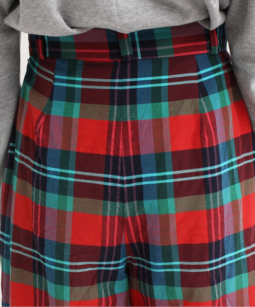 CHILD WOMAN（チャイルドウーマン）の「Cu/Coマドラスチェック パンツ（その他パンツ・レディース・レッド・38/36）」の21枚目の写真