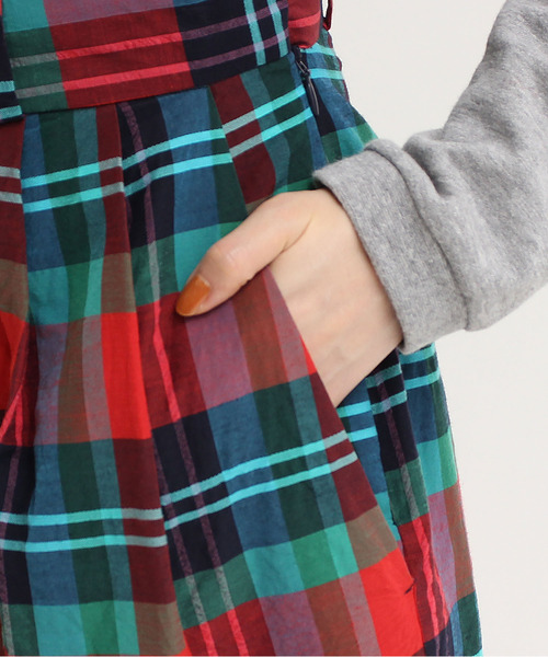 CHILD WOMAN（チャイルドウーマン）の「Cu/Coマドラスチェック パンツ（その他パンツ・レディース・レッド・38/36）」の20枚目の写真