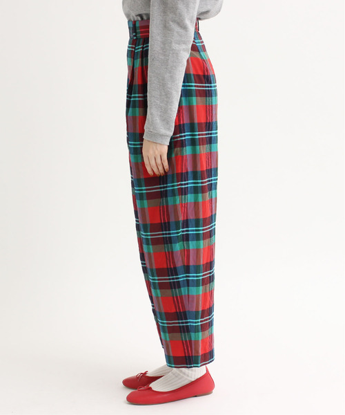 CHILD WOMAN（チャイルドウーマン）の「Cu/Coマドラスチェック パンツ（その他パンツ・レディース・レッド・38/36）」の17枚目の写真