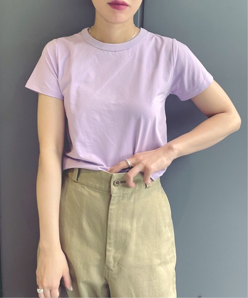 EDIT. FOR LULU（エディットフォールル）の「《別注》LOGAN×LULU チビTシャツ（Tシャツ/カットソー・レディース・ベージュ/サックスブルー/ラベンダー・FREE）」の4枚目の写真