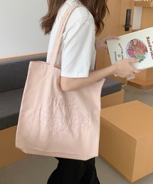 Jasmine Grandiflorum | 同色ロゴ刺繍パステルトートバッグ(トートバッグ)