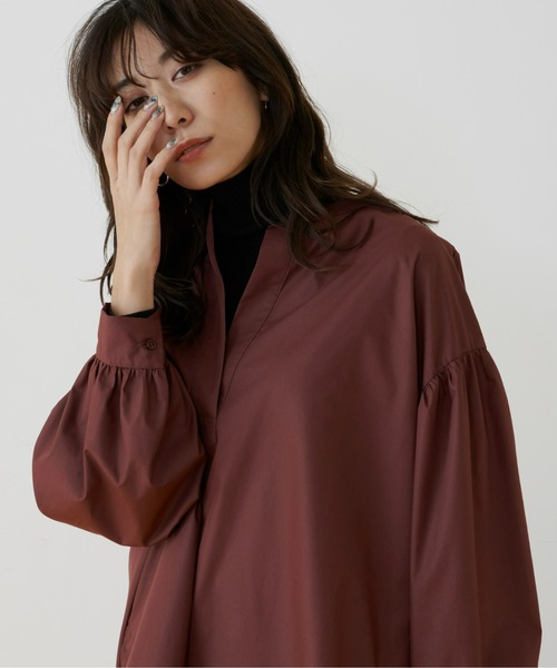 Auntie Rosa Holiday（アンティローザホリデー）の「ボリュームスリーブカフタンシャツ（シャツ/ブラウス・レディース・ブラック/ブラウン/オフホワイト・FREE）」の9枚目の写真
