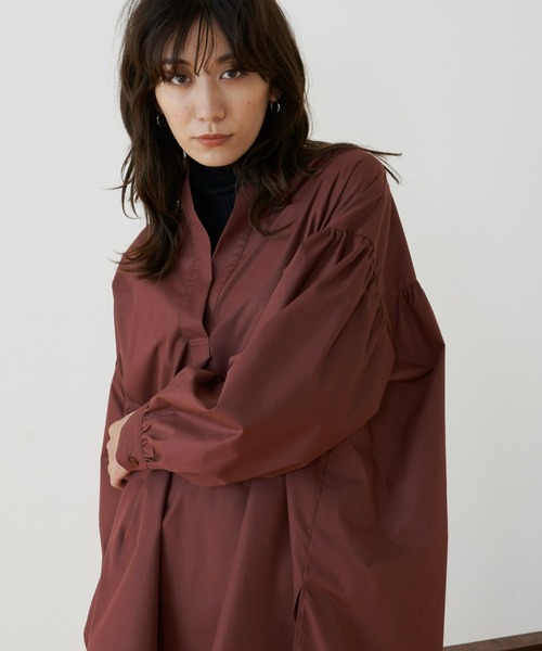 Auntie Rosa Holiday（アンティローザホリデー）の「ボリュームスリーブカフタンシャツ（シャツ/ブラウス・レディース・ブラック/ブラウン/オフホワイト・FREE）」の10枚目の写真