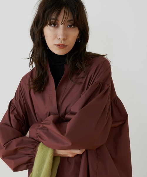 Auntie Rosa Holiday（アンティローザホリデー）の「ボリュームスリーブカフタンシャツ（シャツ/ブラウス・レディース・ブラック/ブラウン/オフホワイト・FREE）」の11枚目の写真