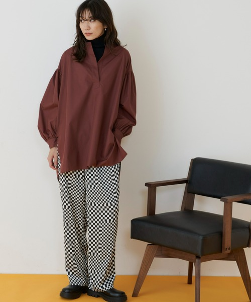 Auntie Rosa Holiday（アンティローザホリデー）の「ボリュームスリーブカフタンシャツ（シャツ/ブラウス・レディース・ブラック/ブラウン/オフホワイト・FREE）」の12枚目の写真
