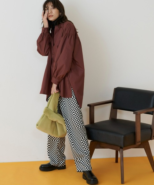 Auntie Rosa Holiday（アンティローザホリデー）の「ボリュームスリーブカフタンシャツ（シャツ/ブラウス・レディース・ブラック/ブラウン/オフホワイト・FREE）」の16枚目の写真