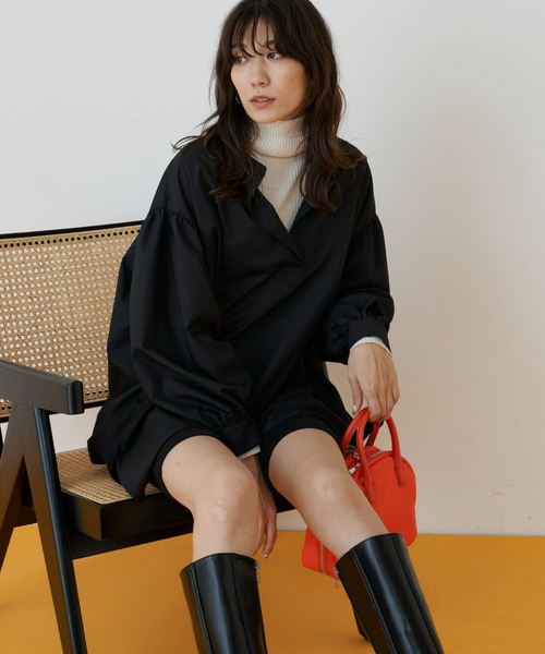 Auntie Rosa Holiday（アンティローザホリデー）の「ボリュームスリーブカフタンシャツ（シャツ/ブラウス・レディース・ブラック/ブラウン/オフホワイト・FREE）」の21枚目の写真