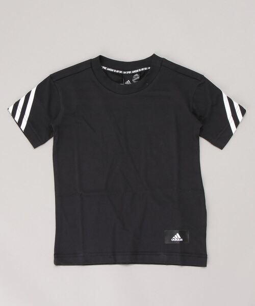 adidas（アディダス）の「フューチャーアイコン 3ストライプス 半袖Tシャツ [Future Icons 3-Stripes Tee] アディダス（キッズ/子供用）（Tシャツ/カットソー・キッズ・ホワイト×ブラック/ブルー/ブラック×ホワイト・100/110/120/130/140/150/160）」の9枚目の写真