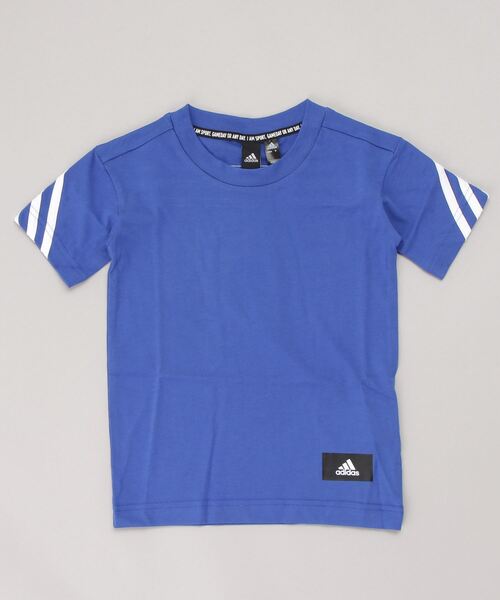 adidas（アディダス）の「フューチャーアイコン 3ストライプス 半袖Tシャツ [Future Icons 3-Stripes Tee] アディダス（キッズ/子供用）（Tシャツ/カットソー・キッズ・ホワイト×ブラック/ブルー/ブラック×ホワイト・100/110/120/130/140/150/160）」の11枚目の写真