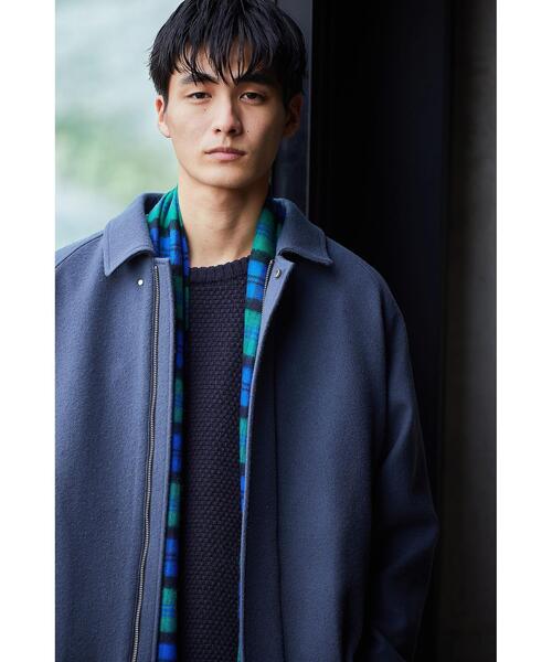 Johnstons of Elgin（ジョンストンズオブエルガン）の「＜JOHNSTONS（ジョンストンズ）＞カシミヤ チェック マフラー -ユニセックス-（マフラー・メンズ・レッド/イエロー/ナチュラル/コバルトブルー・FREE）」の7枚目の写真