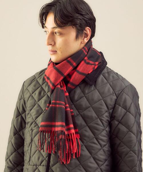 JOHNSTONS（ジョンストンズ）＞カシミヤ チェック マフラー -ユニセックス-