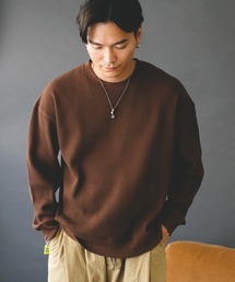 ワッフルクルーネック