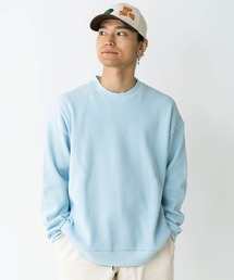 ワッフルクルーネック