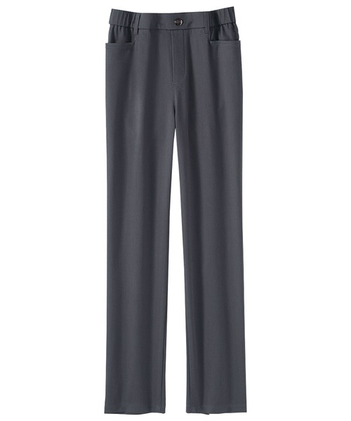 BELLUNA PLUS(ベルーナ)の「綿混ツイルストレッチゆったり楽々パンツ 股下70㎝(その他パンツ・レディース・ブラック/ベージュ/パープル系その他/ダークカーキ・SMALL/MEDIUM/LARGE/X-LARGE)」の4枚目の写真
