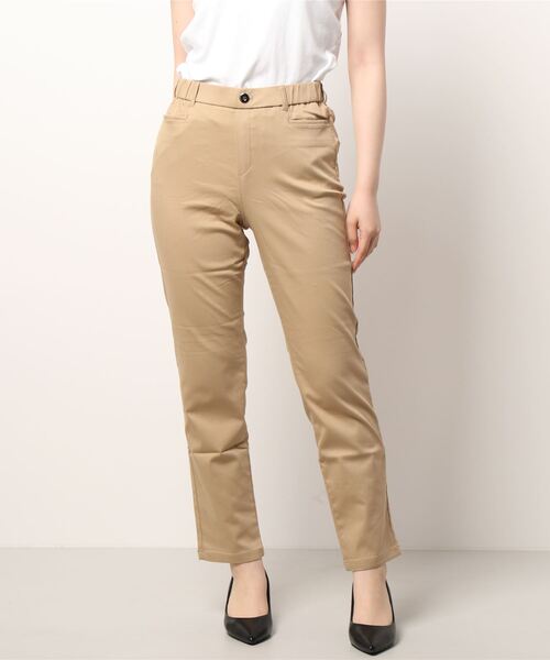 BELLUNA PLUS(ベルーナ)の「綿混ツイルストレッチゆったり楽々パンツ 股下70㎝(その他パンツ・レディース・ブラック/ベージュ/パープル系その他/ダークカーキ・SMALL/MEDIUM/LARGE/X-LARGE)」の11枚目の写真
