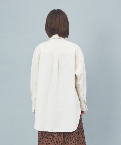 Rouge vif（ルージュヴィフ）の「デニムビックシャツ（シャツ/ブラウス・レディース・インディゴブルー/アイボリー・フリー）」の10枚目の写真