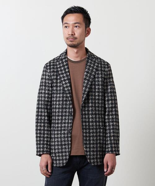 T-JACKET（ティージャケット）の「＜T-JACKET (ティー ジャケット) ＞ ガンクラブ チェック 2ボタン ジャケット（テーラードジャケット・メンズ・グレー・SMALL/MEDIUM/LARGE）」の5枚目の写真