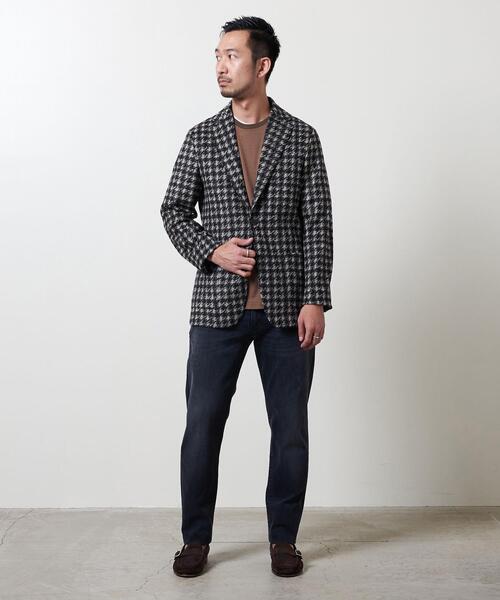 T-JACKET（ティージャケット）の「＜T-JACKET (ティー ジャケット) ＞ ガンクラブ チェック 2ボタン ジャケット（テーラードジャケット・メンズ・グレー・SMALL/MEDIUM/LARGE）」の8枚目の写真