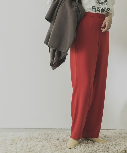 URBAN RESEARCH（アーバンリサーチ）の「ダブルクロスストレートパンツ（その他パンツ・レディース・ブラック/ピンク系その他/レッド・36/38/34）」の19枚目の写真