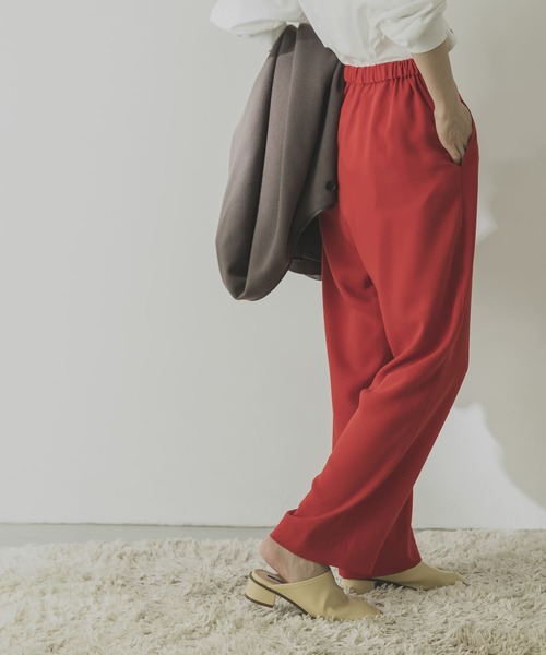 URBAN RESEARCH（アーバンリサーチ）の「ダブルクロスストレートパンツ（その他パンツ・レディース・ブラック/ピンク系その他/レッド・36/38/34）」の18枚目の写真