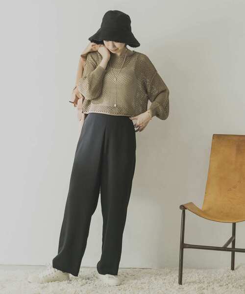 URBAN RESEARCH（アーバンリサーチ）の「ダブルクロスストレートパンツ（その他パンツ・レディース・ブラック/ピンク系その他/レッド・36/38/34）」の10枚目の写真