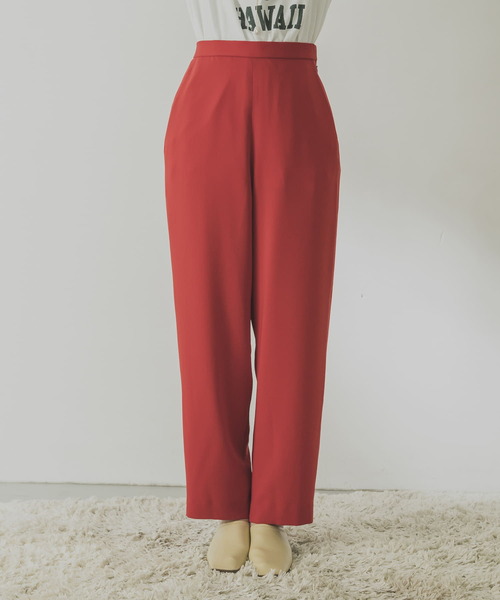 URBAN RESEARCH（アーバンリサーチ）の「ダブルクロスストレートパンツ（その他パンツ・レディース・ブラック/ピンク系その他/レッド・36/38/34）」の9枚目の写真