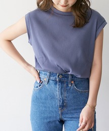 SLOBE IENA | テレコノースリーブクルーネックプルオーバー【手洗い可能】◆(Tシャツ/カットソー)