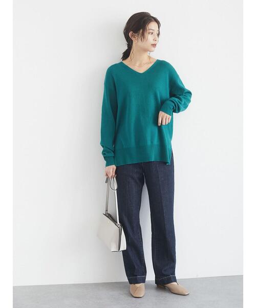 Green　Parks（グリーンパークス）の「ミラノリブニットプルオーバー＊（ニット/セーター・レディース・ブラック/パープル/ピンク/グリーン/モカ/ライトベージュ・FREE）」の13枚目の写真