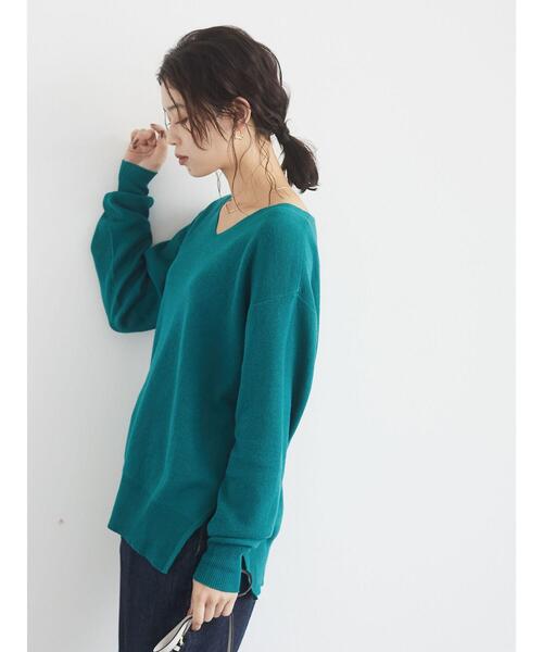 Green　Parks（グリーンパークス）の「ミラノリブニットプルオーバー＊（ニット/セーター・レディース・ブラック/パープル/ピンク/グリーン/モカ/ライトベージュ・FREE）」の16枚目の写真