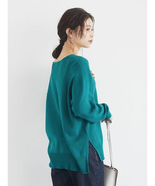 Green　Parks（グリーンパークス）の「ミラノリブニットプルオーバー＊（ニット/セーター・レディース・ブラック/パープル/ピンク/グリーン/モカ/ライトベージュ・FREE）」の17枚目の写真