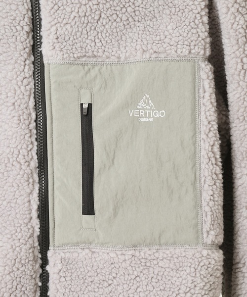 ◆【VERTIGO DESIGNS×JS/ バーティゴデザイン】別注 ボアフリースブルゾン [ユニセックス対応]
