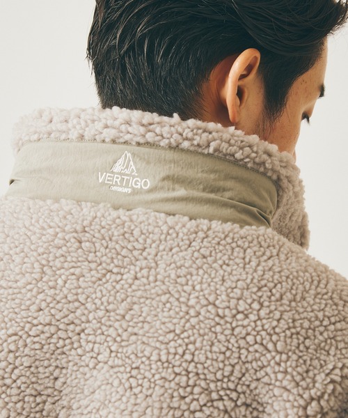 ◆【VERTIGO DESIGNS×JS/ バーティゴデザイン】別注 ボアフリースブルゾン [ユニセックス対応]