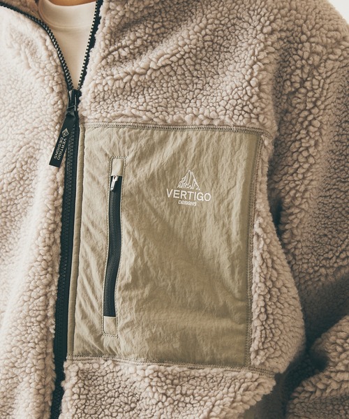 ◆【VERTIGO DESIGNS×JS/ バーティゴデザイン】別注 ボアフリースブルゾン [ユニセックス対応]