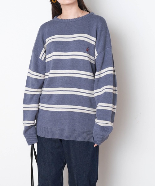 BEVERLY HILLS POLO CLUB（ビバリーヒルズポロクラブ）の「BEVERLY HILLS POLO CLUB/ビバリーヒルズポロクラブ ガーター編みオーバーサイズクルーネックニット（ニット/セーター・レディース・ベージュ/オフホワイト/グリーン/ブルー・M/L）」の17枚目の写真