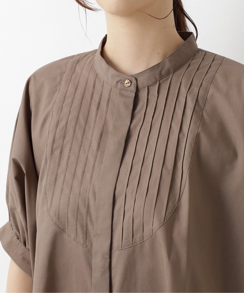 NATURAL BEAUTY BASIC（ナチュラルビューティーベーシック）の「チュニックシャツブラウス（シャツ/ブラウス・レディース・ブラウン/オフホワイト/ブルー・SMALL/MEDIUM）」の13枚目の写真