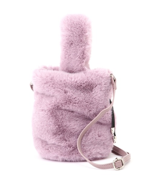 NATURAL BEAUTY BASIC（ナチュラルビューティーベーシック）の「フェイクファードロストショルダー/0171282973（ショルダーバッグ・レディース・ライトグリーン/ラベンダー・ﾌﾘ-）」の14枚目の写真