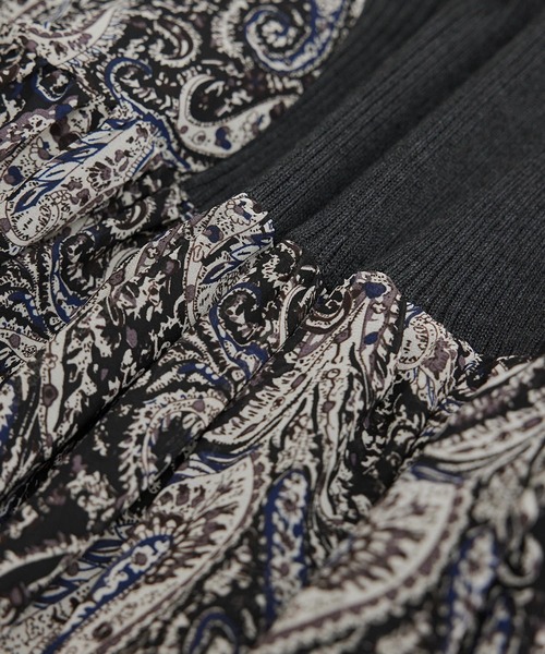 ROPE' PICNIC(ロペピクニック)の「【emur】リブパーツプリントワンピース(ワンピース・レディース・ブラック/グリーン・38)」の8枚目の写真