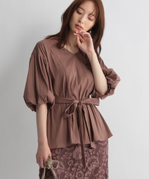 Andemiu | バルーンスリーブフレアブラウス219033(シャツ/ブラウス)