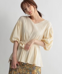 Andemiu | バルーンスリーブフレアブラウス219033(シャツ/ブラウス)