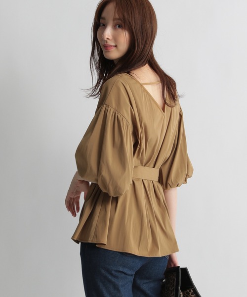 Andemiu（アンデミュウ）の「バルーンスリーブフレアブラウス219033（シャツ/ブラウス・レディース・アイボリー/ブラウン/ベージュ・FREE）」の12枚目の写真