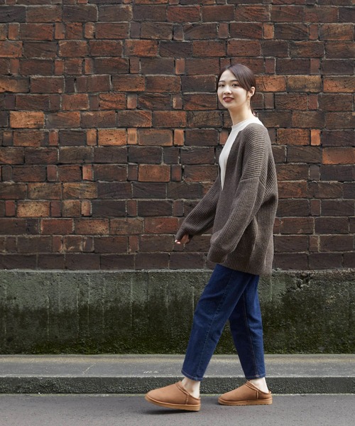 mooimooi(モーイモーイ)の「ショート丈ムートンスリッポン(ブーツ・レディース・ブラック/キャメル/ダークブラウン/チャコールグレー・3L/L/S/4L/LL/M)」の16枚目の写真