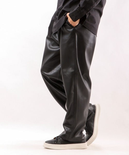 【セール】SUGGESTION ワイドパンツ(合成皮革)(その他パンツ)|SUGGESTION(サジェッション) 【セール】SUGGESTION ワイドパンツ(合成皮革)(その他パンツ)|SUGGESTION(サジェッション)